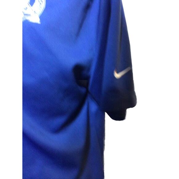 Nike Golf Men's Dri-Fit Polo Golf Shirt Solid Blue Sz XXL Black Label & Swoosh - Picture 3 of 3